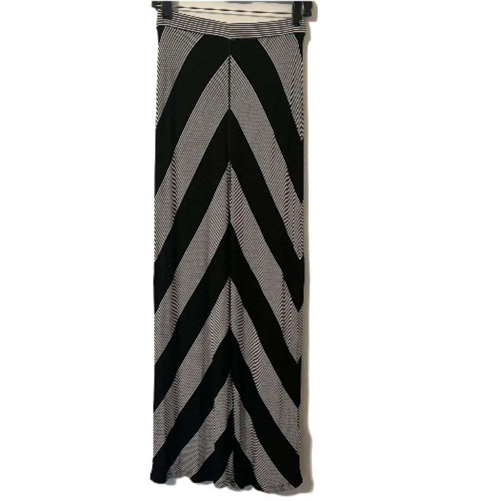 Max Studio Black Chevron Maxi Skirt Women XS